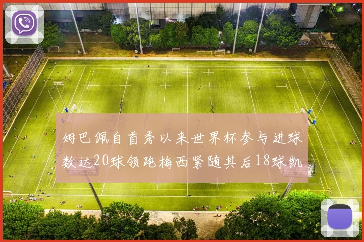 姆巴佩自首秀以来世界杯参与进球数达20球领跑梅西紧随其后18球凯恩则有13球